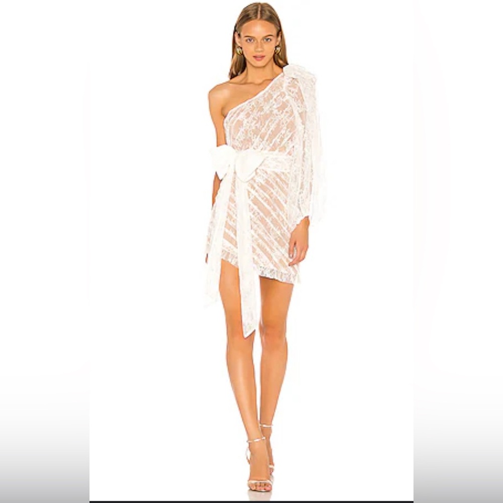 Dynasty One Shoulder Dress in White Lace
FOR LOVE & LEMONS